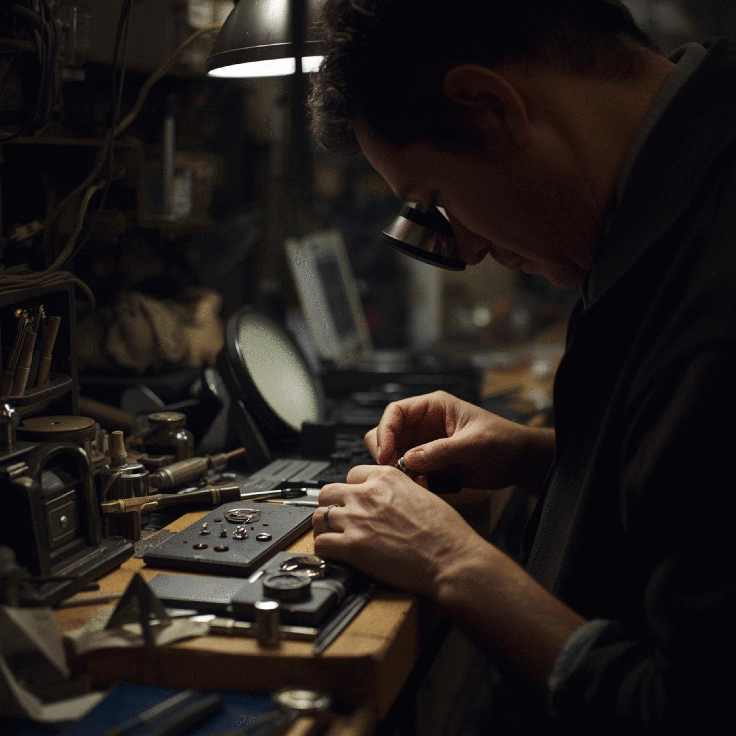 picture of our designer doing customized Jewelry at Adenis Jewellery