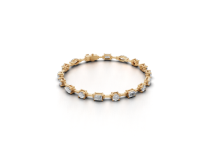 18K Gold Multi-Shape Diamond Bracelet