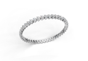 18K Gold Heart Shape Diamond Bracelet – 10CT