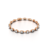 18K Gold Multi-Shape Diamond Bracelet