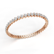 18K Gold Heart Shape Diamond Bracelet – 10CT