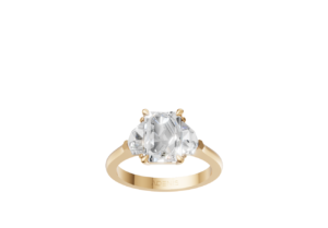 AD-RG-DIA032 — Radiant Three-Stone Ring (Cadillac Sides)