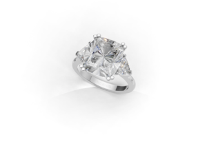 18K Gold Round Diamond Ring