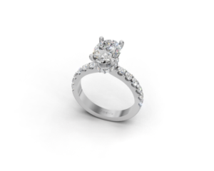 18K Gold Oval Diamond Ring – 4CT