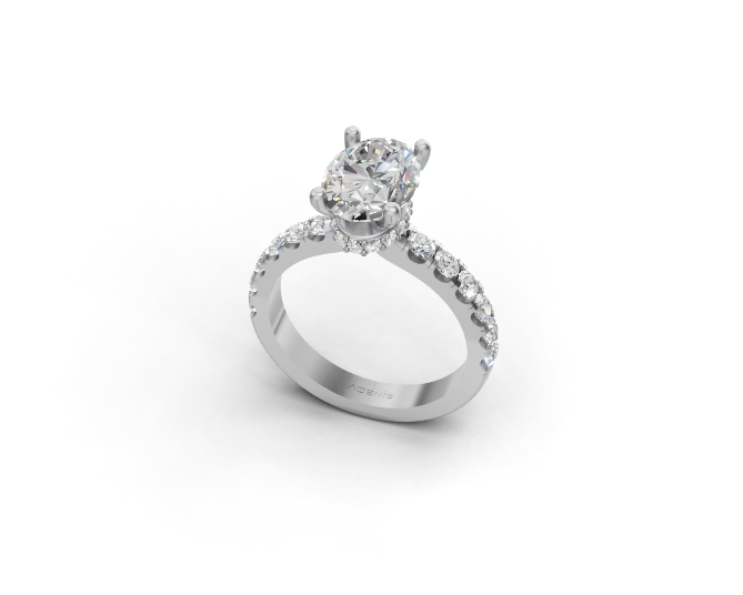 18K Gold Oval Diamond Ring – 4CT 18K Gold Oval Diamond Ring – 4CT