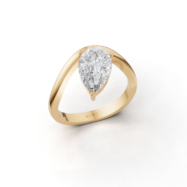 18K Gold Pear Diamond Ring – 1.90CT