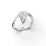 18K Gold Pear Diamond Ring – 1.90CT
