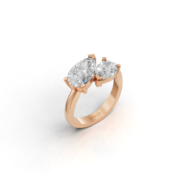 18K Gold Pear Diamond Ring – 1.48CT