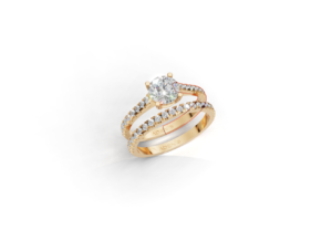 18K Gold Round Diamond Ring – 2.8CT