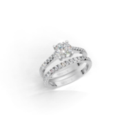 18K Gold Round Diamond Ring – 2.8CT